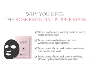 ROSE ESSENTIAL BUBBLE MASK (5 Pack)