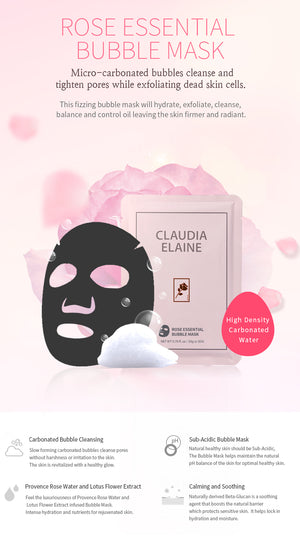 ROSE ESSENTIAL BUBBLE MASK (5 Pack)